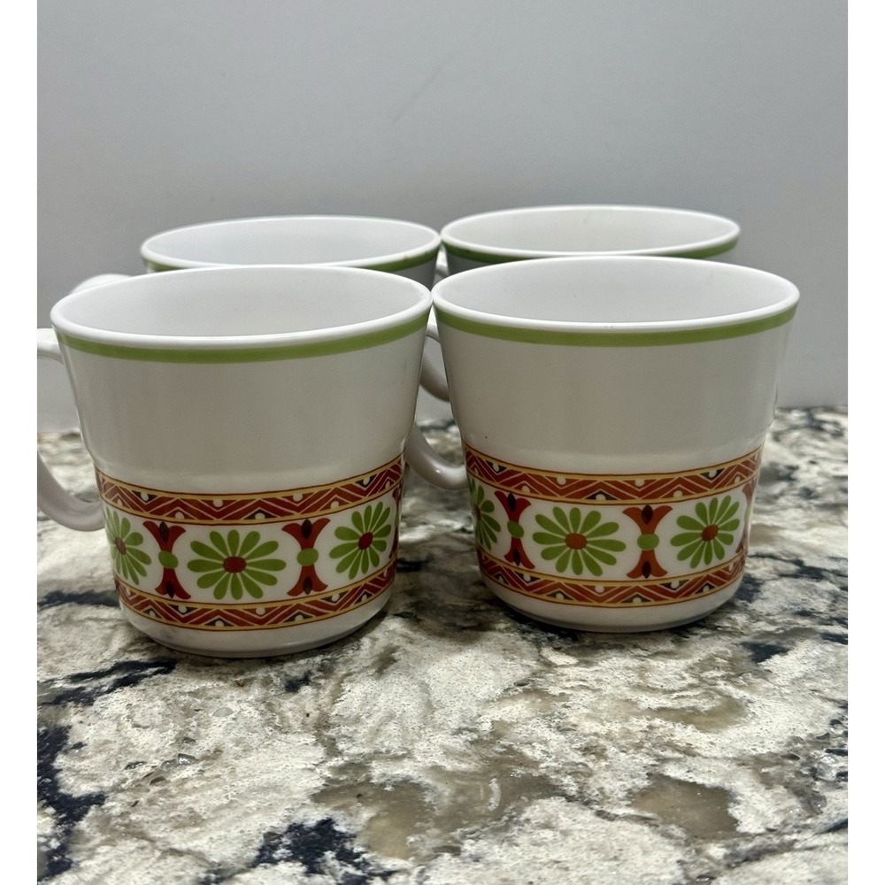 4 Noritake Progression China San Saba 9030 Mugs Cups MCM
